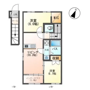 ラグーナ青葉台【2階】の間取り