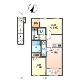ラグーナ青葉台【2階】の間取り