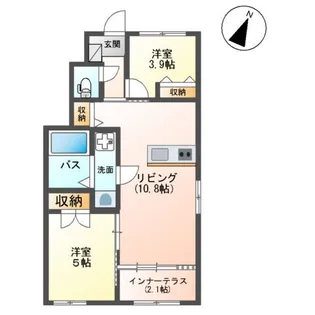 ラグーナ青葉台【109号室】の間取り