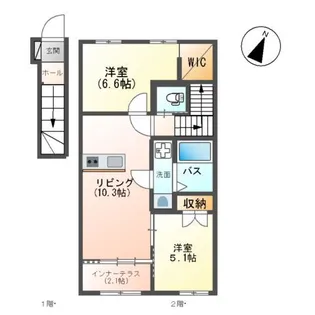 ラグーナ青葉台【2階】の間取り