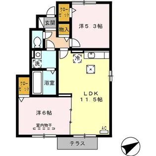 エデンナC【1階】の間取り