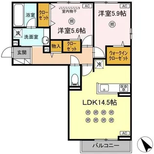 サンク【201号室】の間取り
