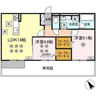 サンク【102号室】の間取り