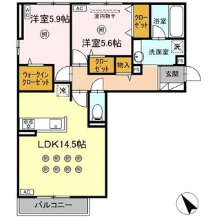 サンク【203号室】の間取り