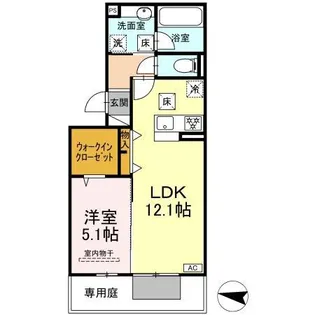 HABITAT YOSHINO【1階】の間取り