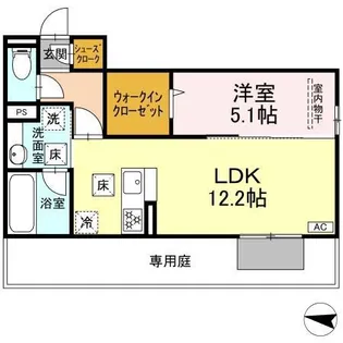 HABITAT YOSHINO【1階】の間取り