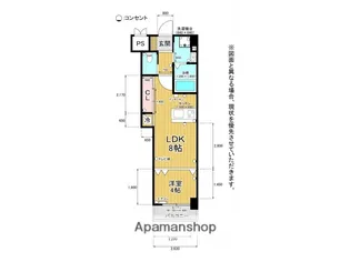 スマート到津【8階】の間取り