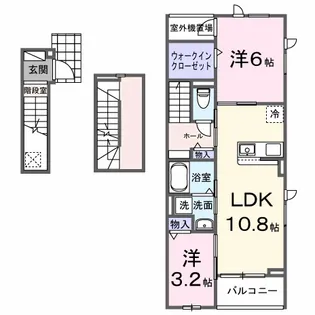 ヴェルデメゾン【3階】の間取り