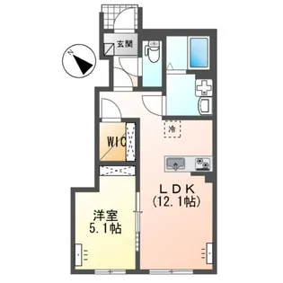 南区下石田2丁目アパート A棟【102号室】の間取り