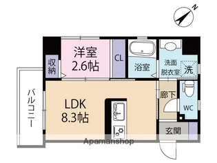 ル・シエル【304号室】の間取り