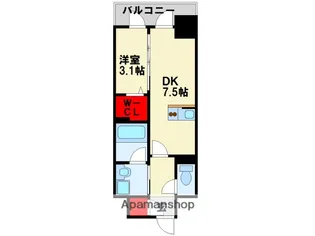 プレジデンス ざ旦過【2階】の間取り