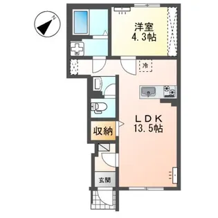 南区下石田2丁目アパート B棟【107号室】の間取り
