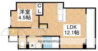 アースコートY’sシティ室町【10階】の間取り