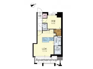 アースコートY’sシティ室町【11階】の間取り