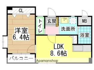 アンビエンス小倉駅前【7階】の間取り