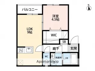 LaLuce黒住【2階】の間取り