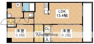 フローラ菜園場【7階】の間取り
