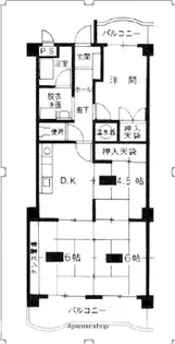 グランドハイツ富野【3階】の間取り