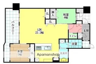 リヴィエール井堀リゾシア【4階】の間取り