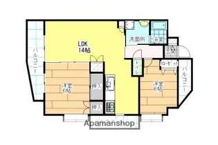 ハイネス若園【703号室】の間取り