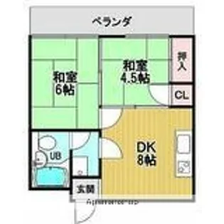 浅野岡山マンション【502号室】の間取り