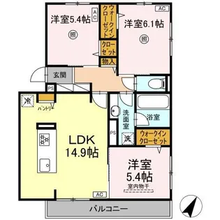 TORISIA相生町【2階】の間取り