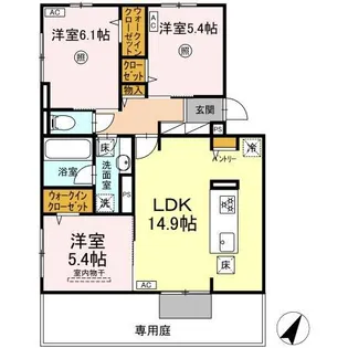 TORISIA相生町【1階】の間取り