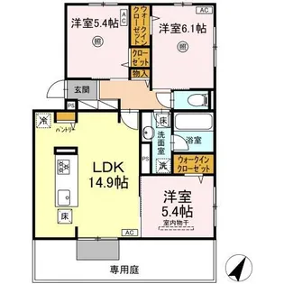 TORISIA相生町【1階】の間取り