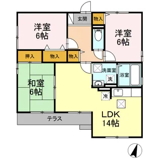 スターリー シェル エーグル【1階】の間取り