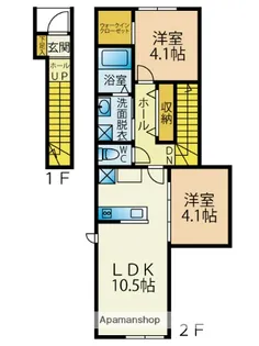 SUN VIA 下到津【2階】の間取り