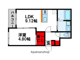 BRAVE BASE 元宮【1階】の間取り