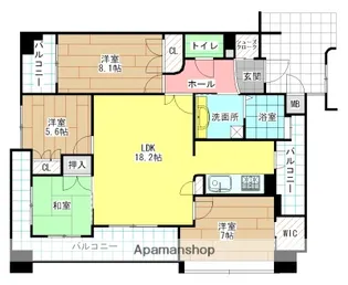 アクアサージュ大手町【304号室】の間取り