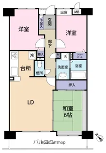 ディアヒルズ小倉井堀けやきが丘参番館 310号室【3階】の間取り