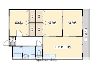 リシェス有田【3階】の間取り