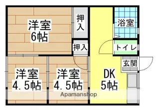 サンハイツ吉田A棟【6号室】の間取り