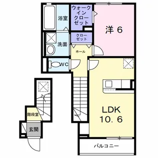 ラ・ポーズ葛原【2階】の間取り