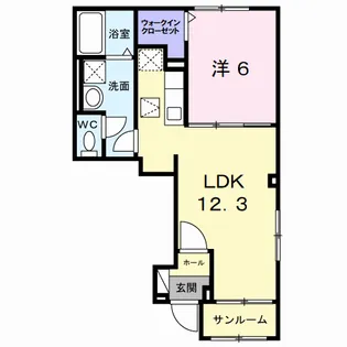 ラ・ポーズ葛原【1階】の間取り