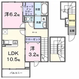 ラ・ポーズ葛原【3階】の間取り
