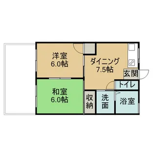 ムラタハイツ俵町【203号室】の間取り
