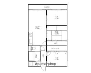 フローラル南部【102号室】の間取り