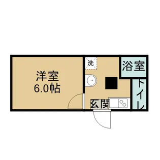 ムラタハイツ潮見【1号室】の間取り