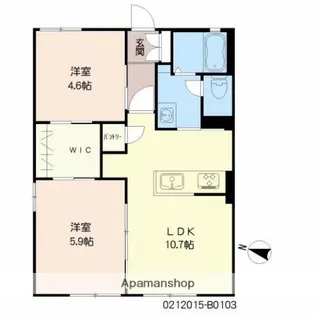 メゾン・ナンディナB棟【1階】の間取り