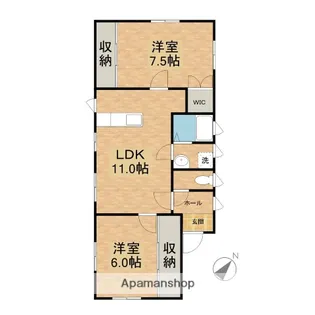 ベルメゾン戸尾【101号室】の間取り