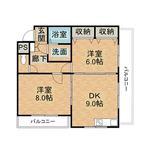 俵町バフィー【603号室】の間取り