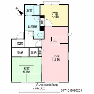 シーメゾン相浦B棟【2階】の間取り