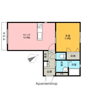 クラヴィエ吉岡【1階】の間取り