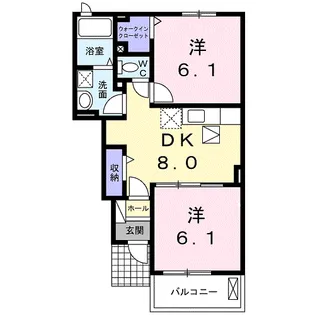マンダリーノ 白石【1階】の間取り