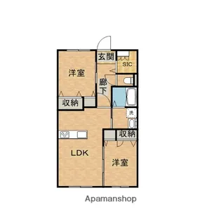 フォレストガーデン山祇A棟【202号室】の間取り