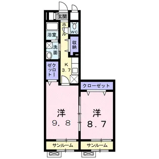 アルドール天神【202号室】の間取り