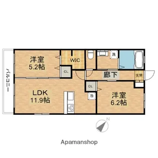 アネックス西海【101号室】の間取り